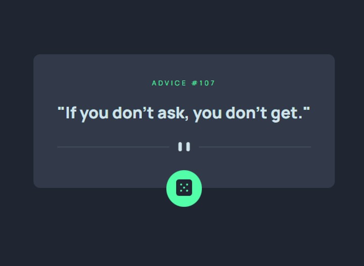 Advice Generator Portfolio Screenshot