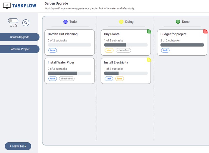 TaskFlow Portfolio Screenshot