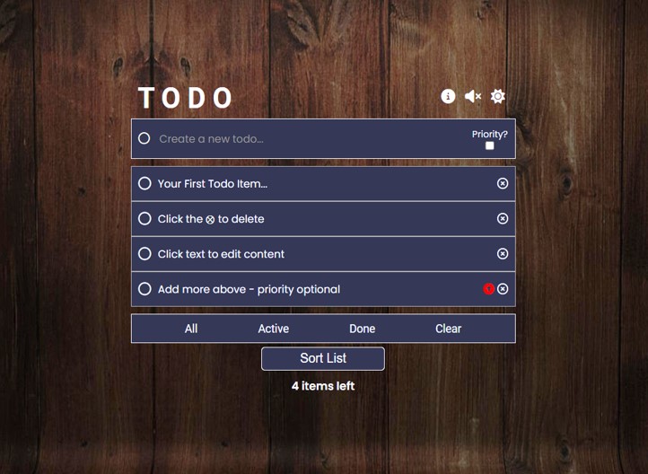 TODO Portfolio Screenshot