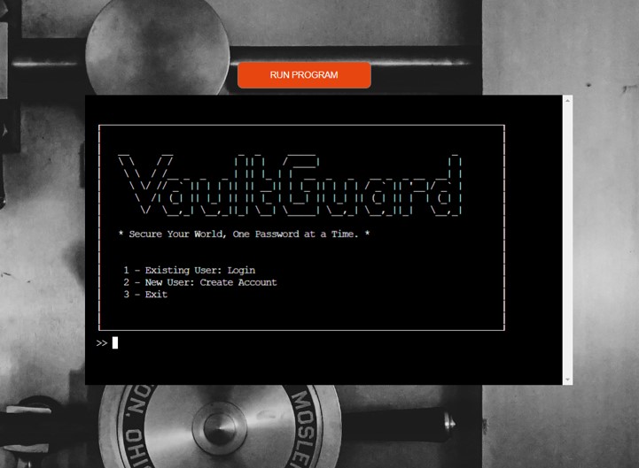 VaultGuard Portfolio Screenshot